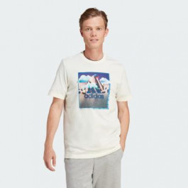 Adidas Молочна чоловіча футболка  M LANDSCAPE BOS IM8318