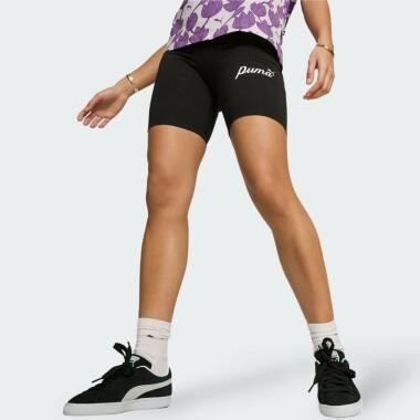 PUMA Чорні жіночі шорти  ESS+ BLOSSOM 7" Script Short Tights 679678/01 - зображення 1