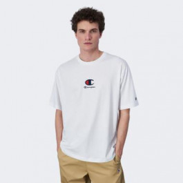 Champion Біла чоловіча футболка  crewneck t-shirt cha219847-WHT