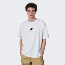   Champion Біла чоловіча футболка  crewneck t-shirt cha219847-WHT