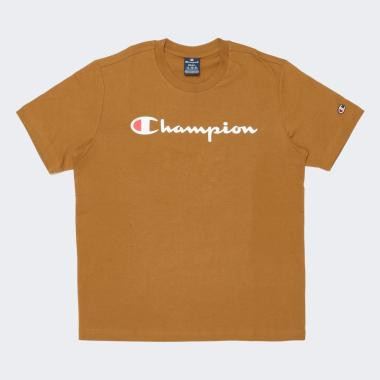 Champion Коричнева чоловіча футболка  Crewneck T-Shirt cha219206-RUE - зображення 1