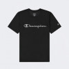 Champion Чорна чоловіча футболка  crewneck t-shirt cha218931-NBK - зображення 5