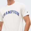 Champion Молочна чоловіча футболка  Crewneck T-Shirt cha219180-WSW - зображення 4