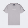 Champion Сіра чоловіча футболка  crewneck t-shirt cha218472-GULL - зображення 5