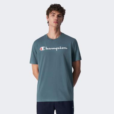 Champion Оливкова чоловіча футболка  Crewneck T-Shirt cha219206-BLG - зображення 1