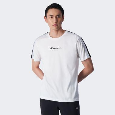 Champion Біла чоловіча футболка  Crewneck T-Shirt cha219097-WHT - зображення 1