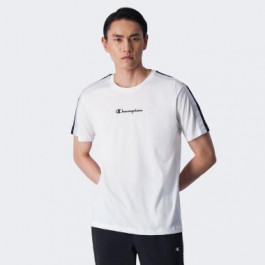 Champion Біла чоловіча футболка  Crewneck T-Shirt cha219097-WHT