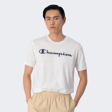 Champion Біла чоловіча футболка  crewneck t-shirt cha218531-WHT - зображення 1