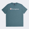 Champion Оливкова чоловіча футболка  Crewneck T-Shirt cha219206-BLG - зображення 4