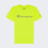 Champion Жовта чоловіча футболка  crewneck t-shirt cha218931-SYFF - зображення 5