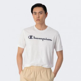 Champion Біла чоловіча футболка  crewneck t-shirt cha218531-WHT
