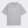 PUMA Сіра чоловіча футболка  CLASSICS+ Tee 624272/63 - зображення 4