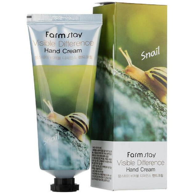 FarmStay Крем для рук  Visible Difference Hand Cream Snail с муцином улитки 100 г (8809636280440) - зображення 1