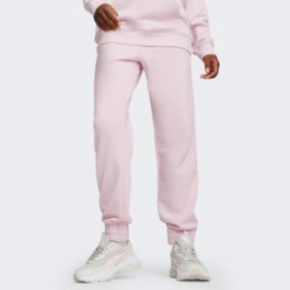 PUMA Рожеві жіночі спортивнi штани  ESS+ Embroidery High-Waist Pants TR cl 847093/60