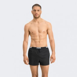 PUMA Чорні чоловічі шорти  SWIM MEN LOGO SHORT LENGTH SWIM SHORTS 1P 907659/03