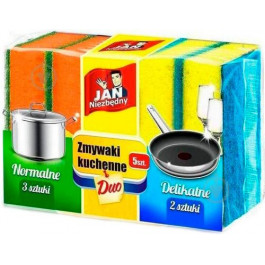 Jan Niezbedny Губка для посуду  для посуду універсальна Duo 5 шт. (5900536284934)