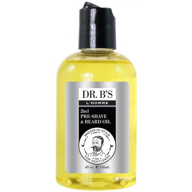 Dr. B’s L’Homme Масло для бритья и бороды  Man Care Pre-Shave Oil 118 мл (755439352885) - зображення 1