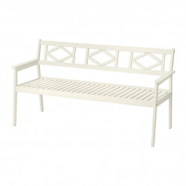 IKEA BONDHOLMEN Лава зі спинкою вулична, білий/бежевий (505.581.66)