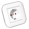 Ovivo Electric LOFT с заземлением и шторками белый+серый (404-010303-218) - зображення 1