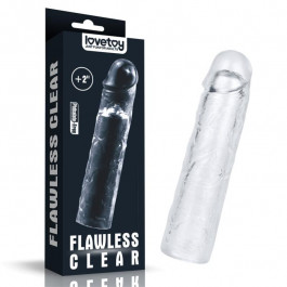 LoveToy Add 2" Flawless Clear Penis Sleeve Clear (6452LVTOY652)