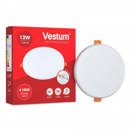 Vestum Круглый светодиодный врезной светильник "без рамки"  12W 4100K 1-VS-5505