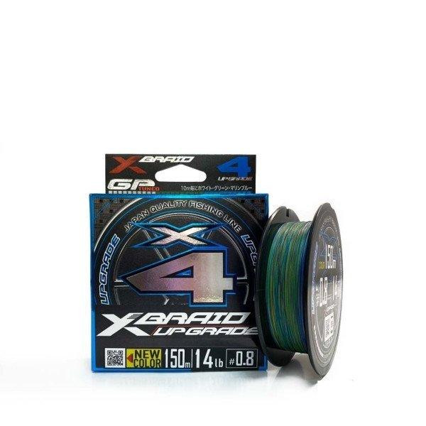 YGK X-Braid Upgrade X4 / 3color / #0.4 / 0.104mm 150m 3.63kg - зображення 1