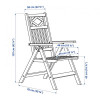 IKEA BONDHOLMEN Стіл + 4 стільці, вуличні, білий/бежевий (395.498.71) - зображення 2