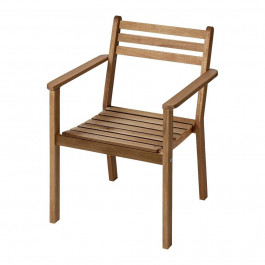 IKEA ASKHOLMEN Крісло з підлокітниками вуличне темно-коричневе (505.356.84)