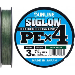   Sunline Siglon PE X4 / Dark Green / #0.2 / 0.076mm 150m 1.6kg