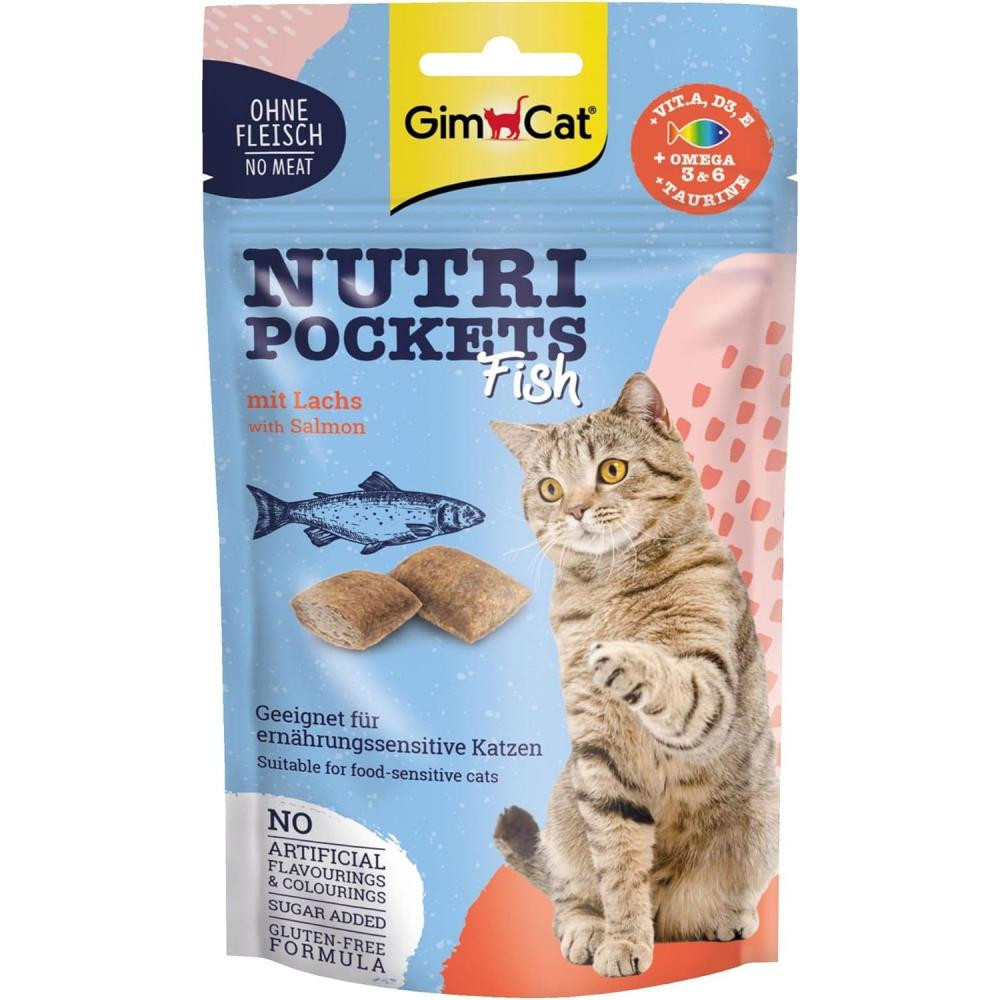 GimCat Nutri Pockets Fish Лосось 60 г (G-419626) - зображення 1