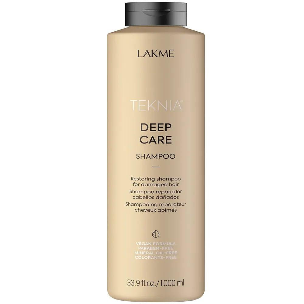 LAKME Восстанавливающий шампунь  для поврежденных волос Teknia Deep Care Shampoo 1 л (8429421447119) - зображення 1