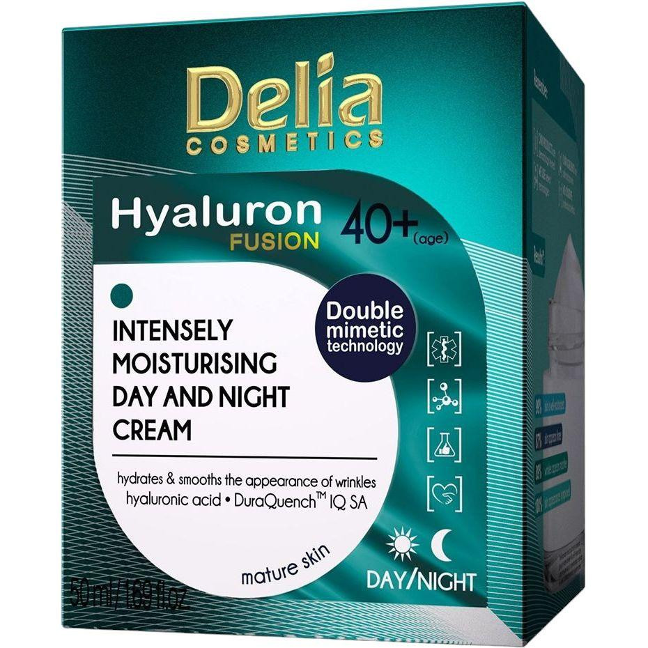 Delia Cosmetics Интенсивно-увлажняющий крем для лица  Hyaluron Fusion против морщин 40+ 50 мл (5901350448229) - зображення 1