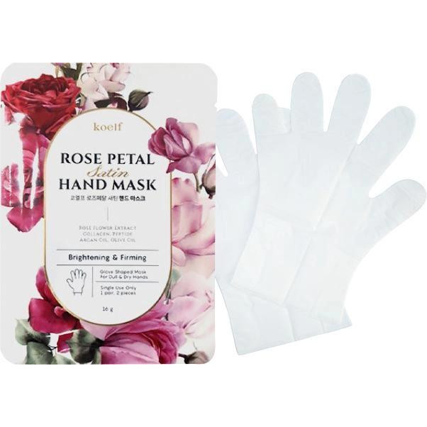 Koelf Укрепляющая маска-перчатки для рук  Rose Petal Satin Hand Mask 16 г (8809508850733) - зображення 1