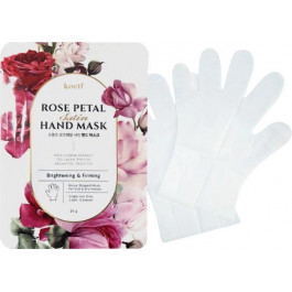 Koelf Укрепляющая маска-перчатки для рук  Rose Petal Satin Hand Mask 16 г (8809508850733)