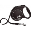 Flexi повідець-рулетка для середніх порід собак Black Design стрічка M (5 м; до 25 кг) Чорний (FU - зображення 1