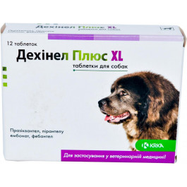 KRKA Dechinel Plus XL Дехинел Плюс XL таблетки для собак 12шт (3838989609764)