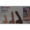 Doc Johnson 9 Inch Ultraskyn Super D Dildo in Vanilla, Телесный (SO1572) - зображення 2