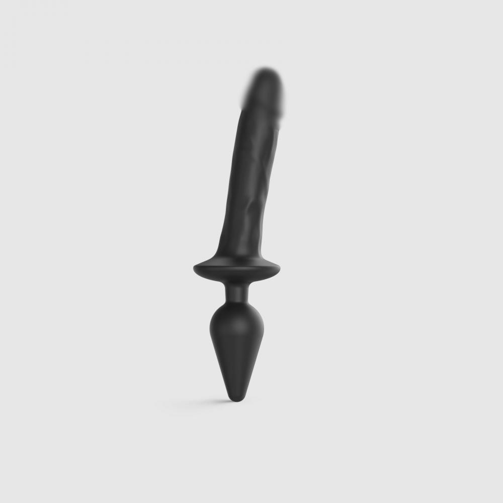 Strap-On-Me Switch Plug-In Realistic Dildo Black - Xxl. (SO6830) - зображення 1