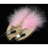 Афродита Зажимы для сосков с розовыми перьями для нежных женщин (Зажим ПР) - зображення 3