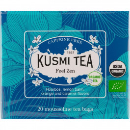   Kusmi Tea Чай травяной  Feel Zen органический 20 пакетиков х 2 г (3585810078946)