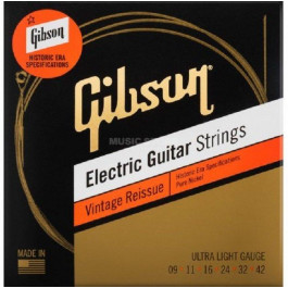 Gibson Набор струн для электрогитары  SEG-HVR9 VINTAGE REISSUE 9-42 ULTRA LIGHT