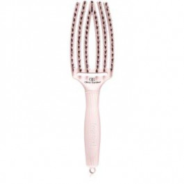   Olivia Garden Fingerbrush Nano Ionic пласка щітка Pastel Pink