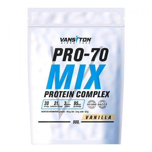Ванситон Mega Protein Pro-70 /Про-70/ 900 g /30 servings/ Vanilla - зображення 1