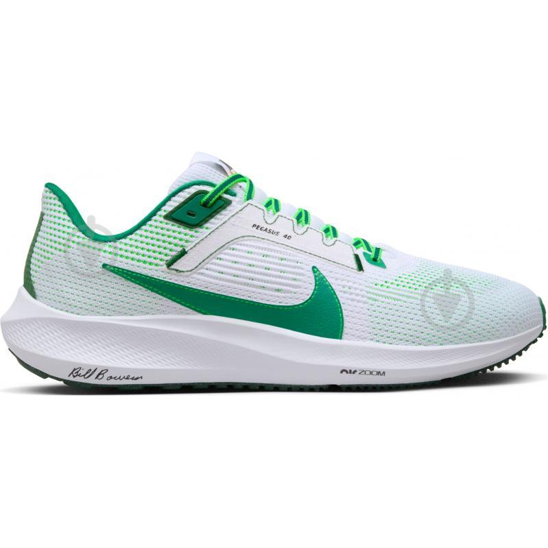 Nike Чоловічі кросівки для бігу  Air Zoom Pegasus 40 Prm FJ0329-100 42 (8.5US) 26.5 см White/Malachite-Fi - зображення 1