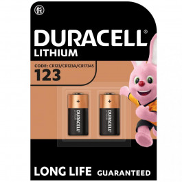 Duracell 16340 (CR123) bat(3B) Lithium 2шт (5002979)