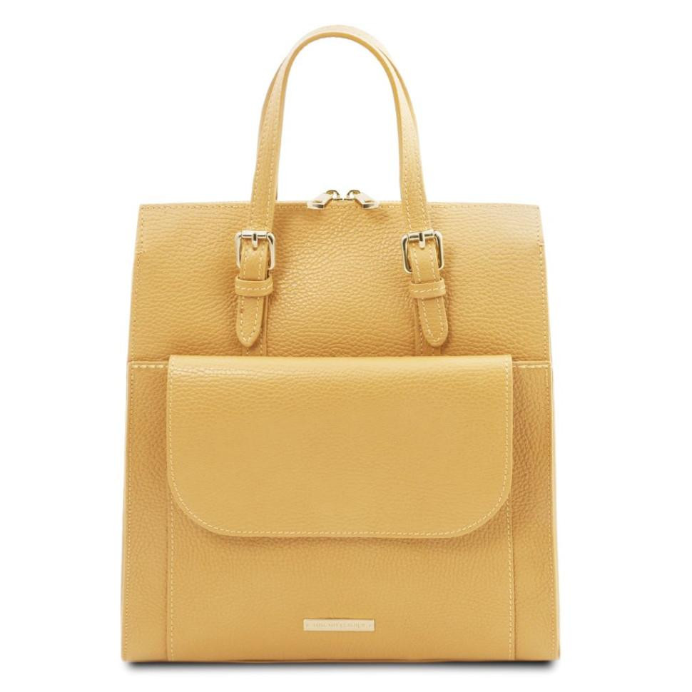 Tuscany Leather Рюкзак-сумка жіночий шкіряний жовтий  2211_1_137 - зображення 1