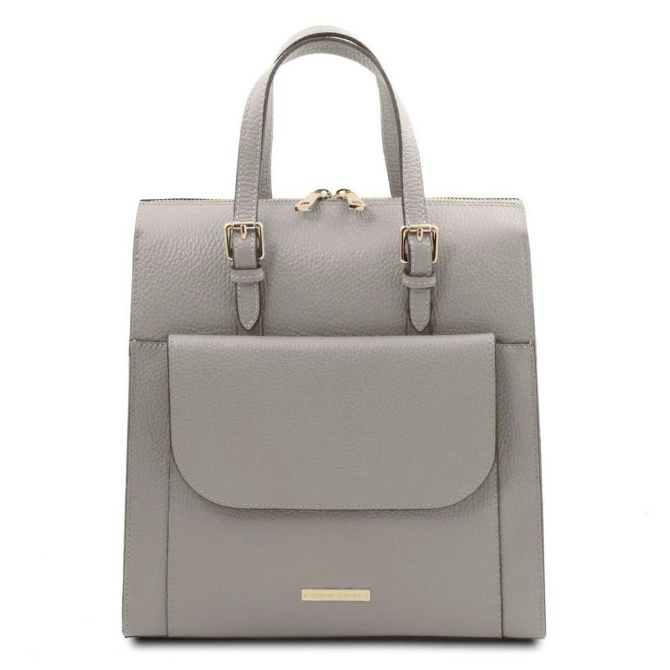Tuscany Leather Рюкзак-сумка жіночий шкіряний світло-сірий  2211_1_76 - зображення 1