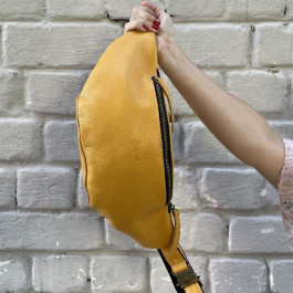 TARWA Жіноча сумка-бананка на пояс шкіряна жовта  36-160