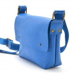 TARWA Невелика жіноча сумка-кроссбоді з натуральної шкіри синього кольору  (21778)