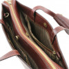 Tuscany Leather Жіночий діловий портфель із натуральної шкіри чорного кольору на три відділення  (21787) - зображення 6
